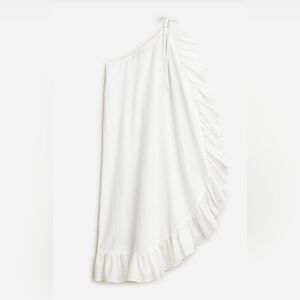 J. Crew 100% Cotton, One Shoulder Cascading Cover-up, NWT